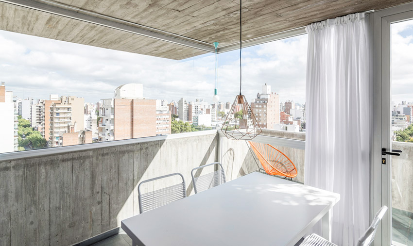 住宅空间，青年公寓设计，商业空间，阿根廷Pueyrredón 1101 Building，清水模