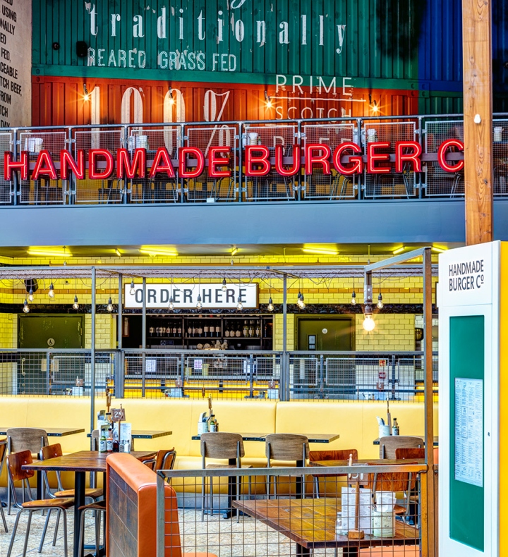 格拉斯哥创意工业风汉堡店设计，格拉斯哥创意工业风汉堡店设计