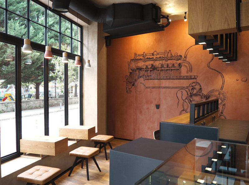ninth cup 咖啡厅，咖啡厅设计，工业风格咖啡厅设计