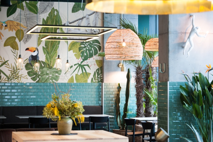 商业空间，餐饮空间，国外餐厅设计，自然风格餐厅，主题餐厅，绿色设计