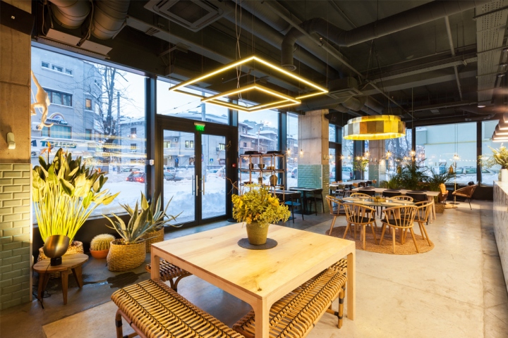 商业空间，餐饮空间，国外餐厅设计，自然风格餐厅，主题餐厅，绿色设计