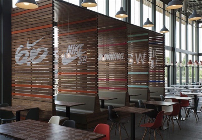 LOFT餐厅设计 LOFT风格装修效果图 耐克公司员工餐厅