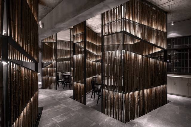 餐饮空间，餐厅设计，竹子家具，生态设计