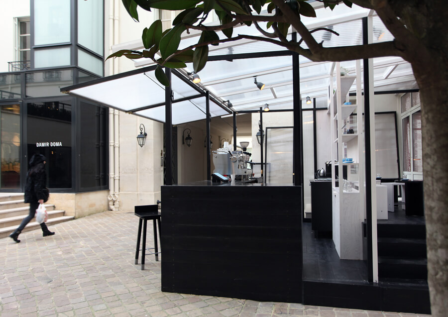 餐饮空间，咖啡店设计，凉亭式造型，巴黎咖啡屋设计，Honor Café