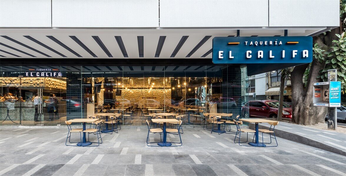 餐饮空间，墨西哥餐厅设计，现代风格餐厅设计，玉米饼元素，开放式厨房，酒吧餐厅