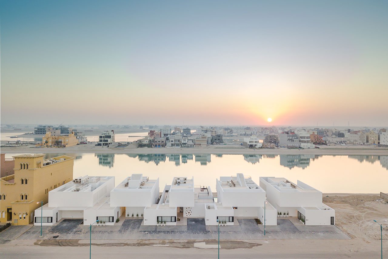 住宅空间，别墅设计，联排别墅群设计，极简主义，科威特AREIA，海滨别墅