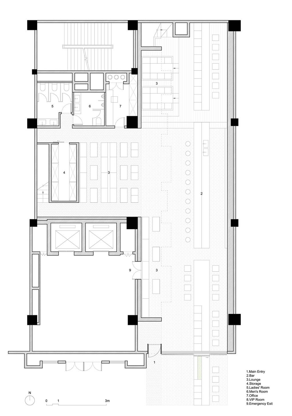 餐饮空间，酒吧空间，重庆餐厅设计，B.L.U.E.建筑设计事务所，慢节奏