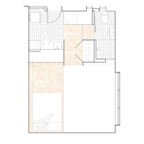 住宅空间，小宅概念，公寓设计，二十几平米小宅设计，单身公寓，简约风小宅