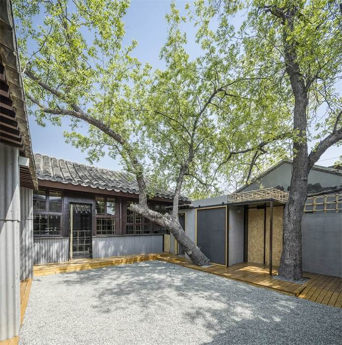 办公空间，北京办公室设计，四合院改造设计，竹子元素，建筑改造