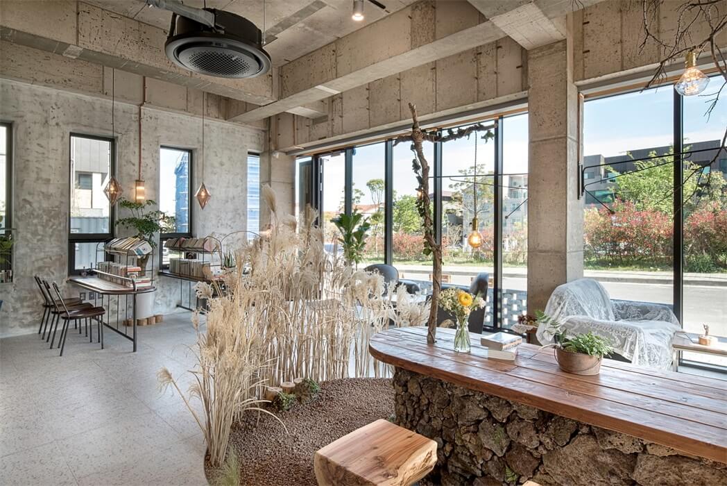 餐饮空间，咖啡馆设计，韩国咖啡店设计，乡村风，度假风咖啡厅设计，济州岛咖啡店设计