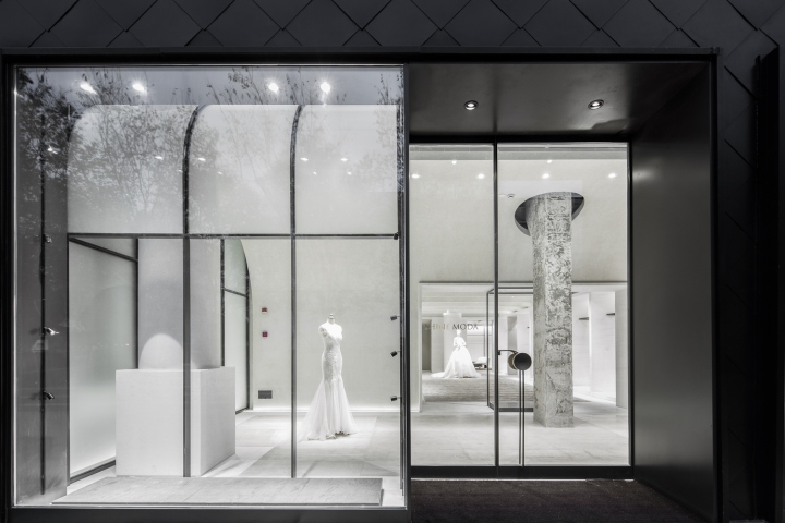 商业空间，高定婚纱店设计，旗舰店设计，极简主义设计，产品展厅设计