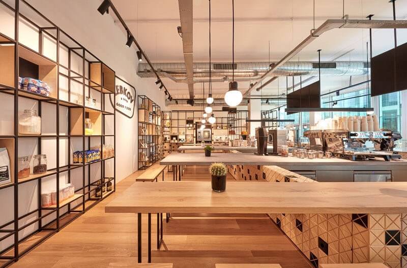餐饮空间，咖啡厅设计，开放式咖啡厅设计，木质元素