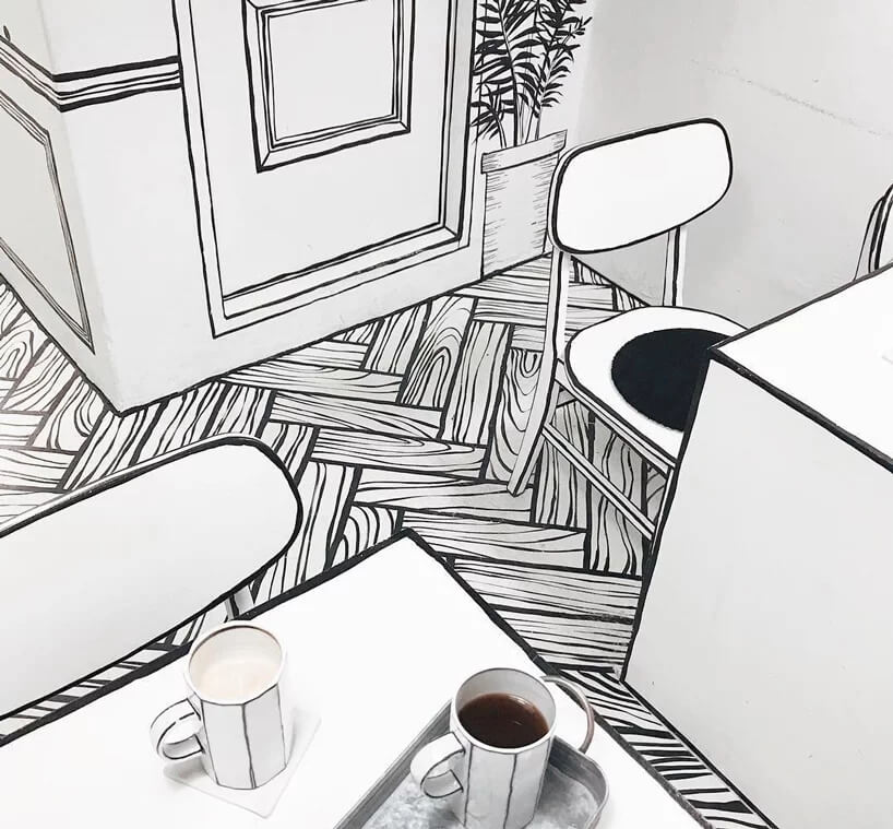 餐饮空间，咖啡厅设计，韩国咖啡小店设计，二次元咖啡厅设计