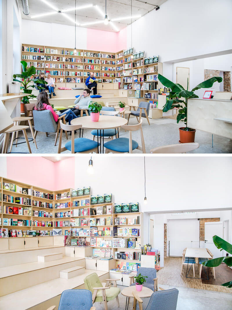 商业空间，咖啡书吧设计，改造空间，阅读空间，国外书吧设计