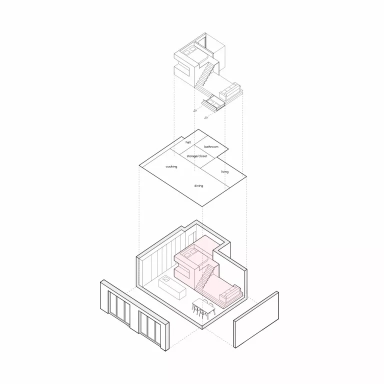 小户型，多功能空间，公寓改造，阿姆斯特小公寓设计，loft公寓设计