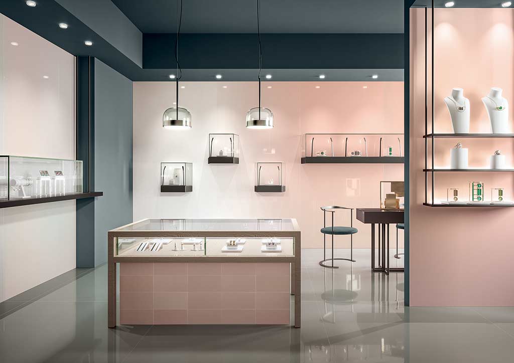 商业空间，材料设计，设计瓷砖，意大利陶瓷品牌CEDIT