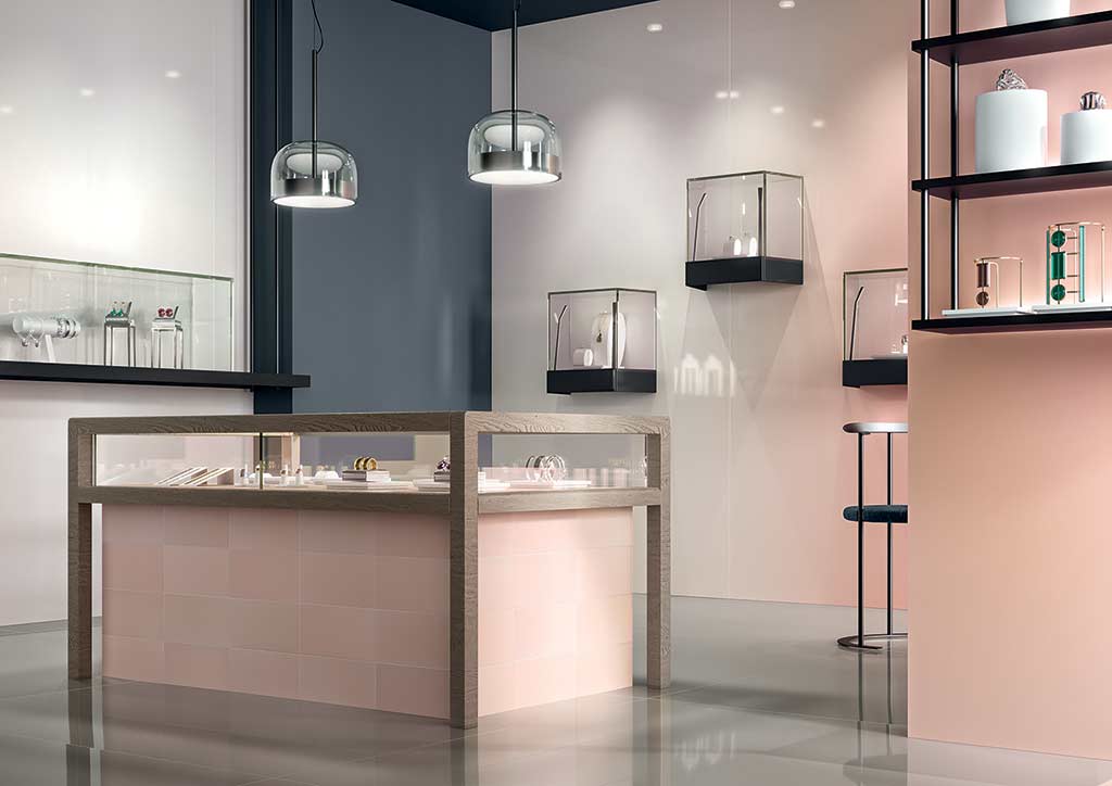 商业空间，材料设计，设计瓷砖，意大利陶瓷品牌CEDIT