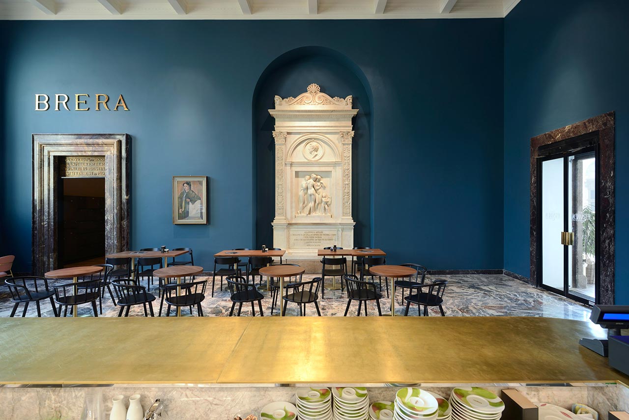 餐饮空间，国外空间设计，布雷拉画廊，Caffè Fernanda咖啡馆，新古典主义，意大利，米兰