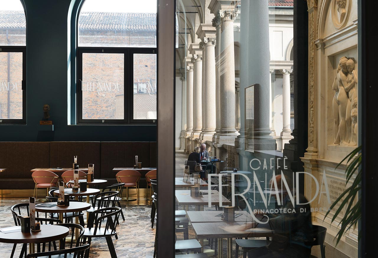 商业空间，国外空间设计，布雷拉画廊，Caffè Fernanda咖啡馆，新古典主义，意大利，米兰
