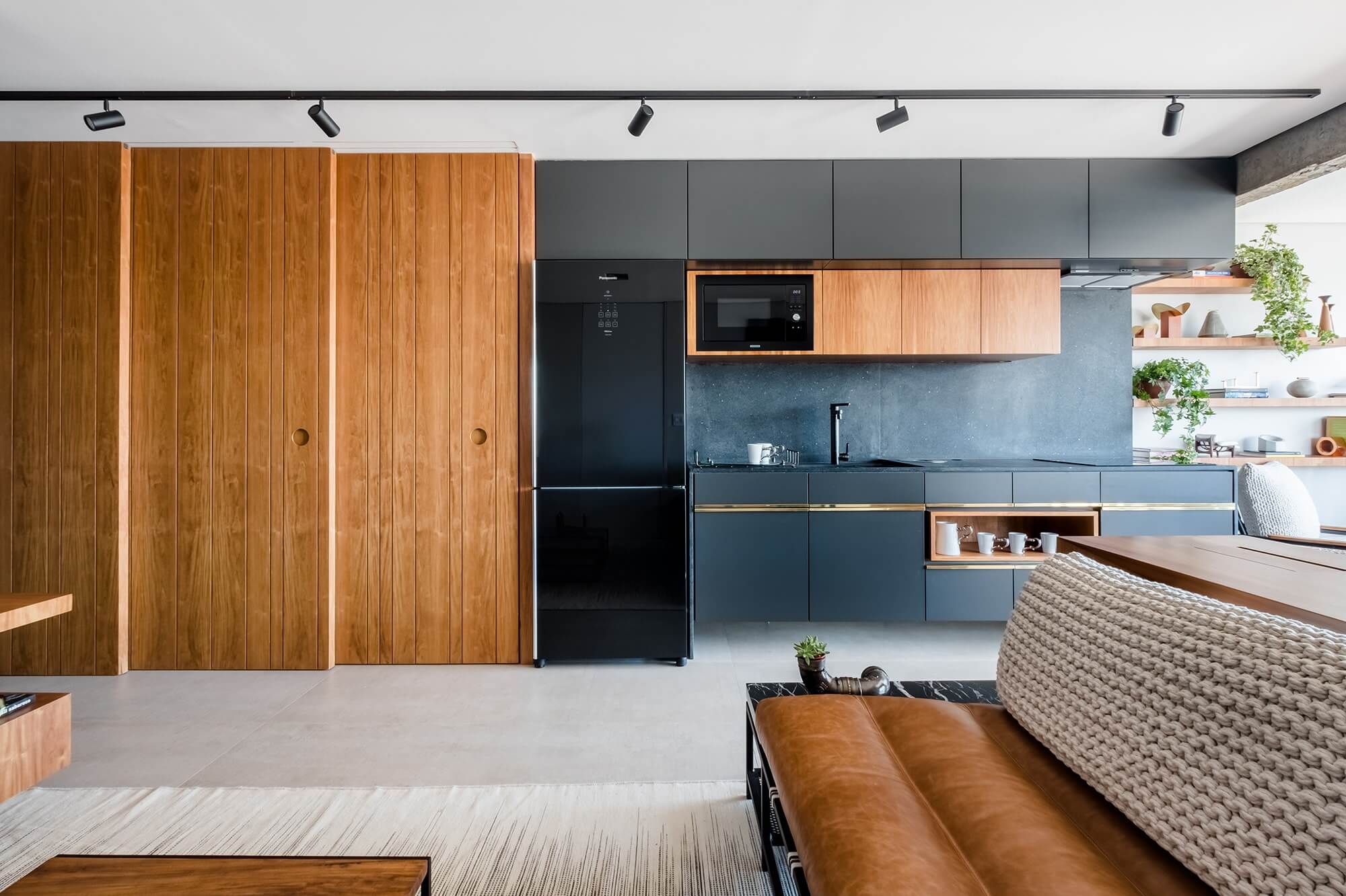 住宅空间，国外公寓设计，巴西，单身公寓，现代风格，70平米住宅设计