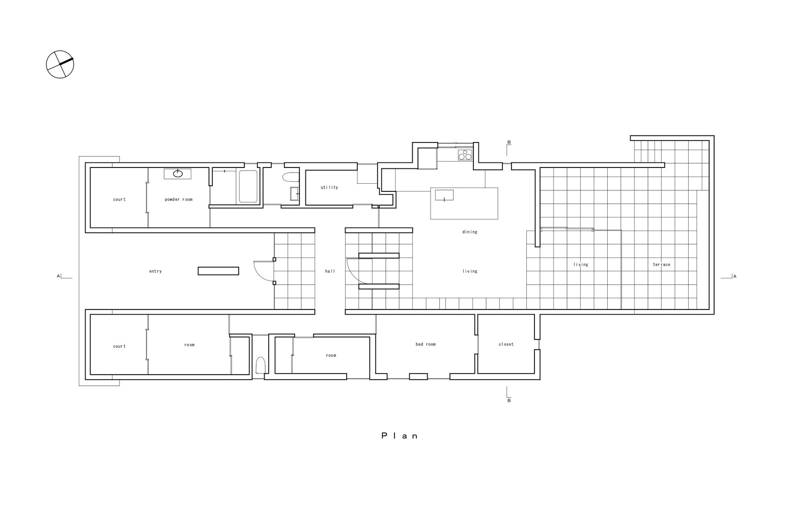 住宅空间，私宅设计，日本，清水模住宅，静寂の家