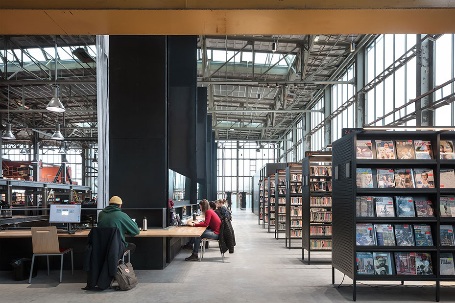 建筑改造，图书馆设计，公共空间，国外图书馆设计，荷兰LocHal library