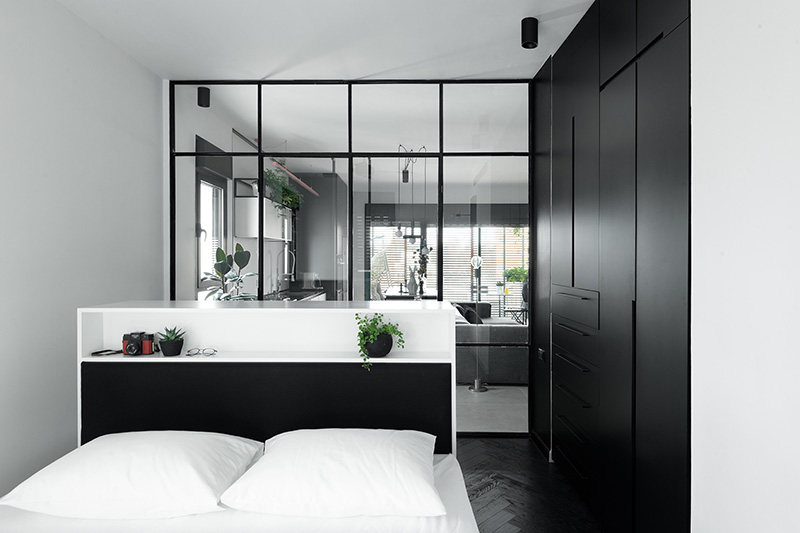 住宅空间，国外住宅空间设计，极简风格，黑白系公寓，公寓设计