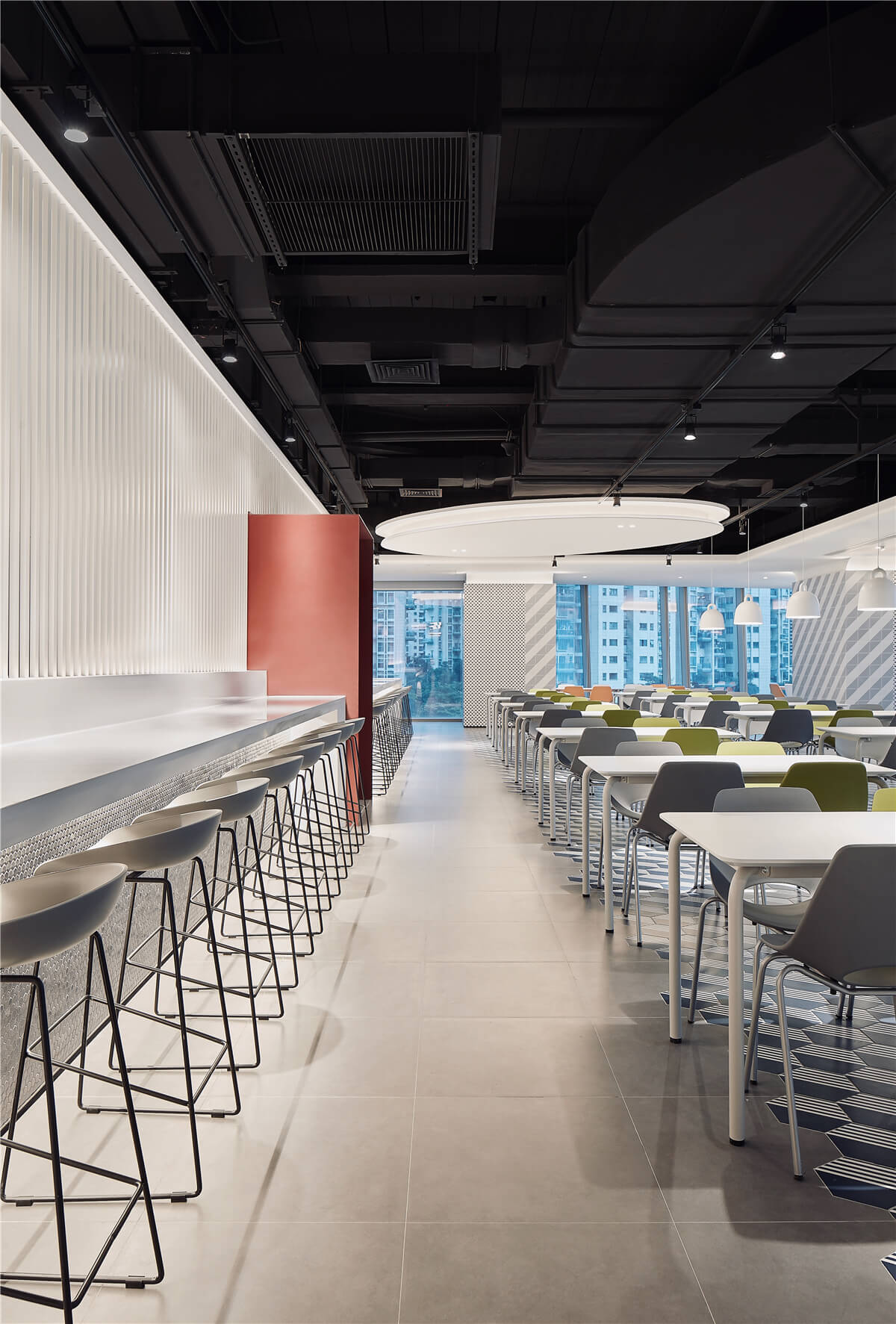 YuQiang&Partners，于强设计，深圳湾一号T7员工食堂、员工餐厅设计、员工食堂，团餐设计，项目投稿