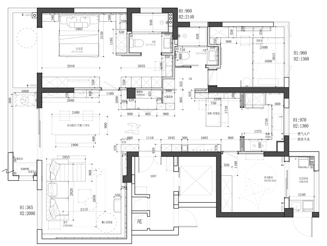 极简白色减压住宅，鸿泰室内设计，温州室内设计，极简风格设计，住宅设计