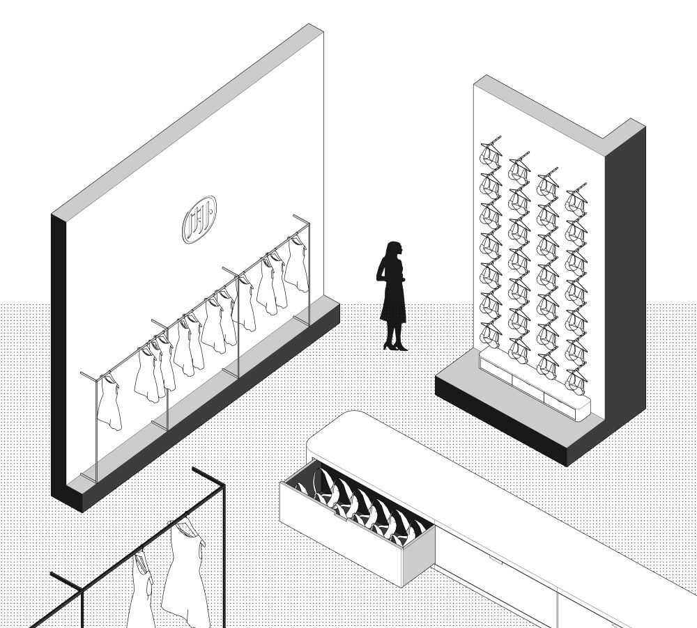 商业空间，店铺设计，NAN Architects，“NEIWAI”内衣旗舰店，上海，项目投稿