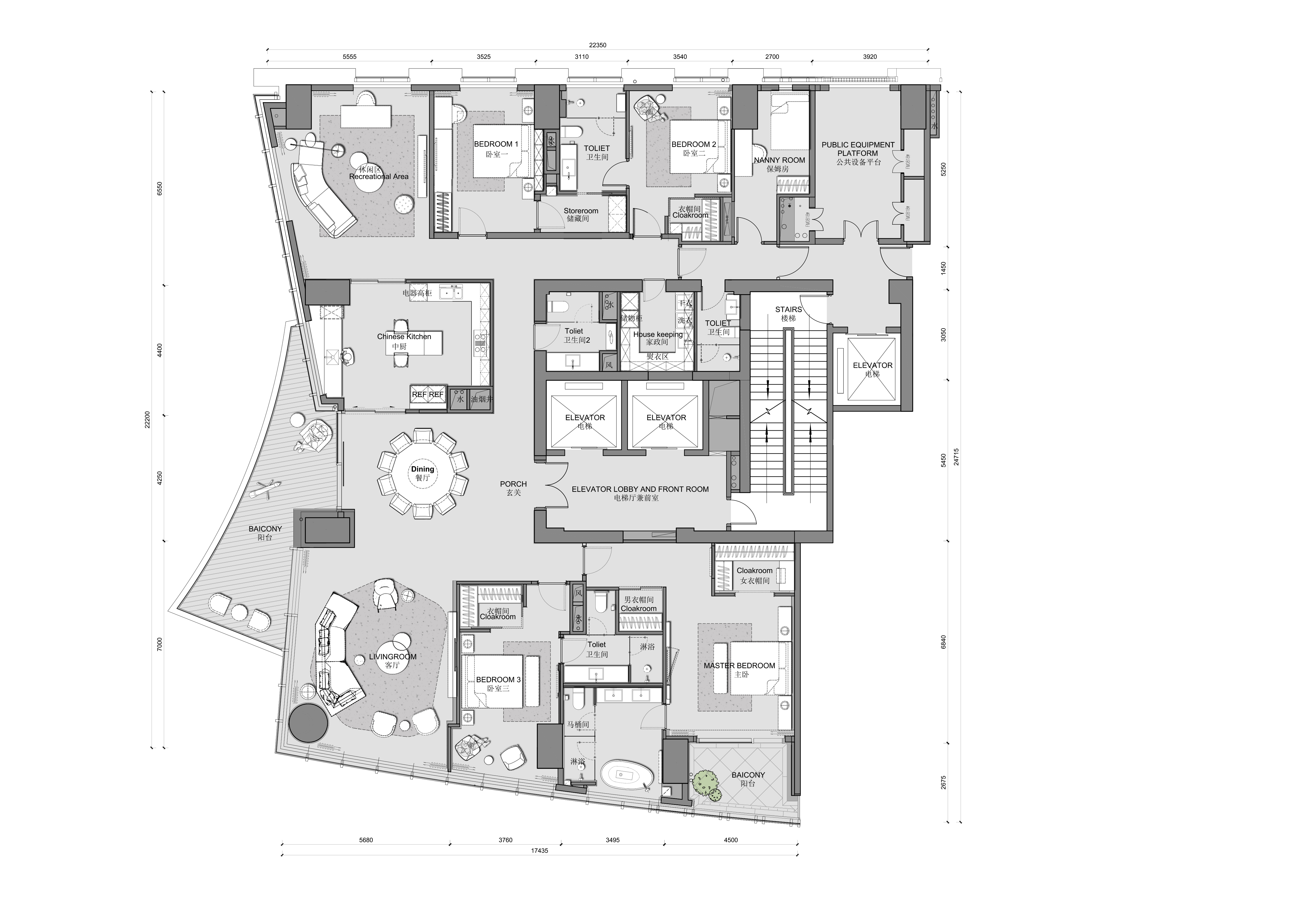 柯翊建筑设计，绍兴源盛·云锦中心，大平层样板间，样板间设计，项目投稿