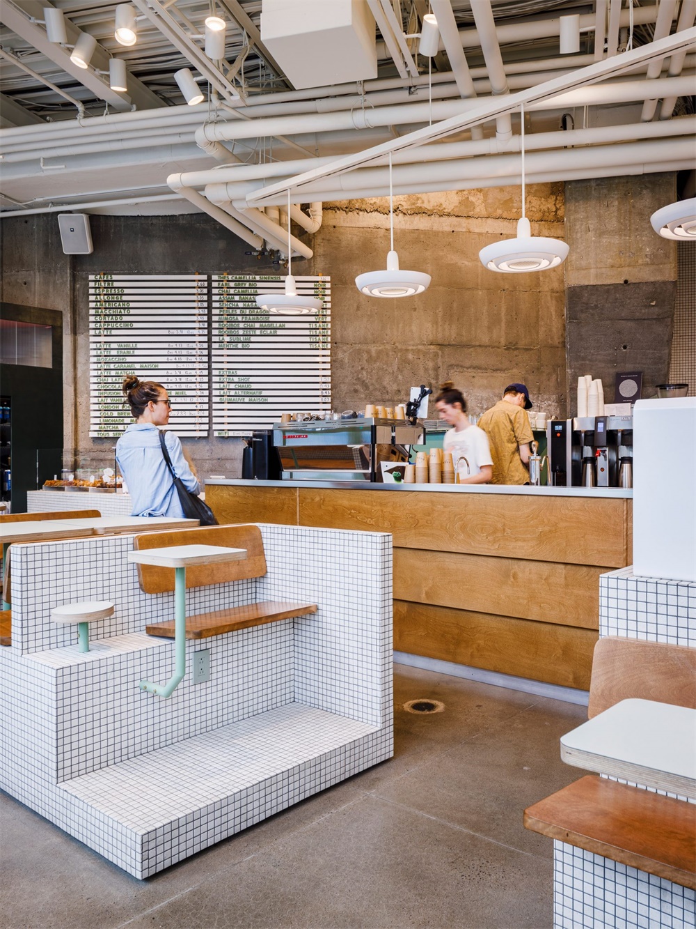 餐饮空间，咖啡吧，蒙特利尔，咖啡厅设计，Melk Cafe