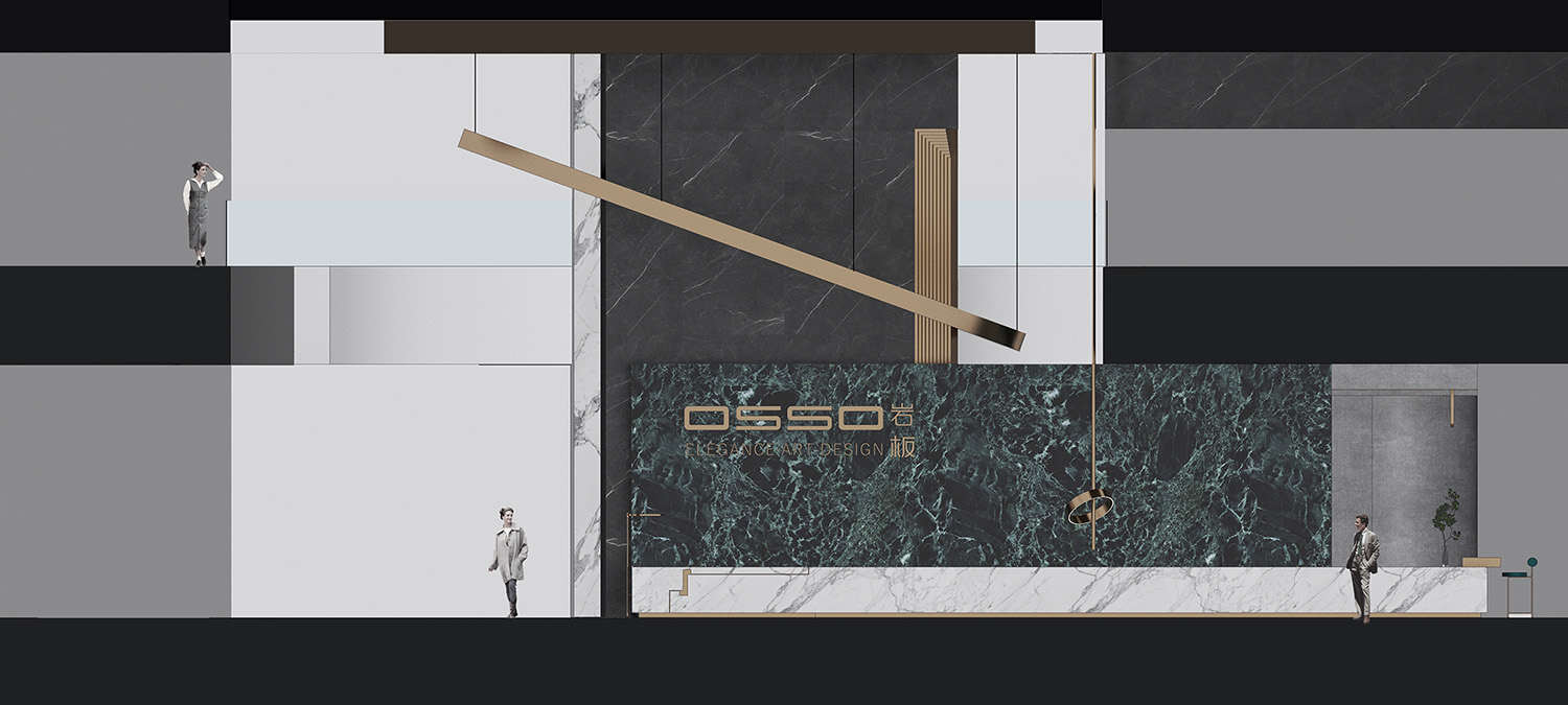 拓维设计,OSSO岩板展厅设计,金牌亚洲OSSO岩板展厅,佛山岩板展厅设计,展厅设计,佛山展厅设计