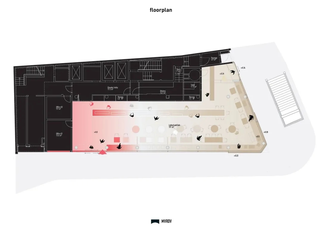 咖啡店,零售店设计,酒店大堂,咖啡厅设计,咖啡店设计,MVRDV,MVRDV设计作品,创新街边店,餐厅设计
