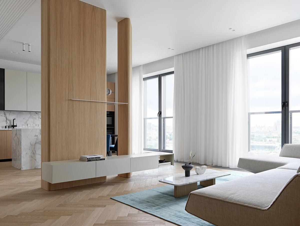 Babayants Architects,公寓设计,原木色公寓,极简主义,极简风格公寓设计,极简住宅设计案例