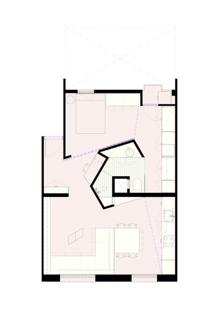 AMOO,小公寓设计案例,47㎡,公寓设计,小公寓翻新,巴塞罗那,公寓改造,最小宅