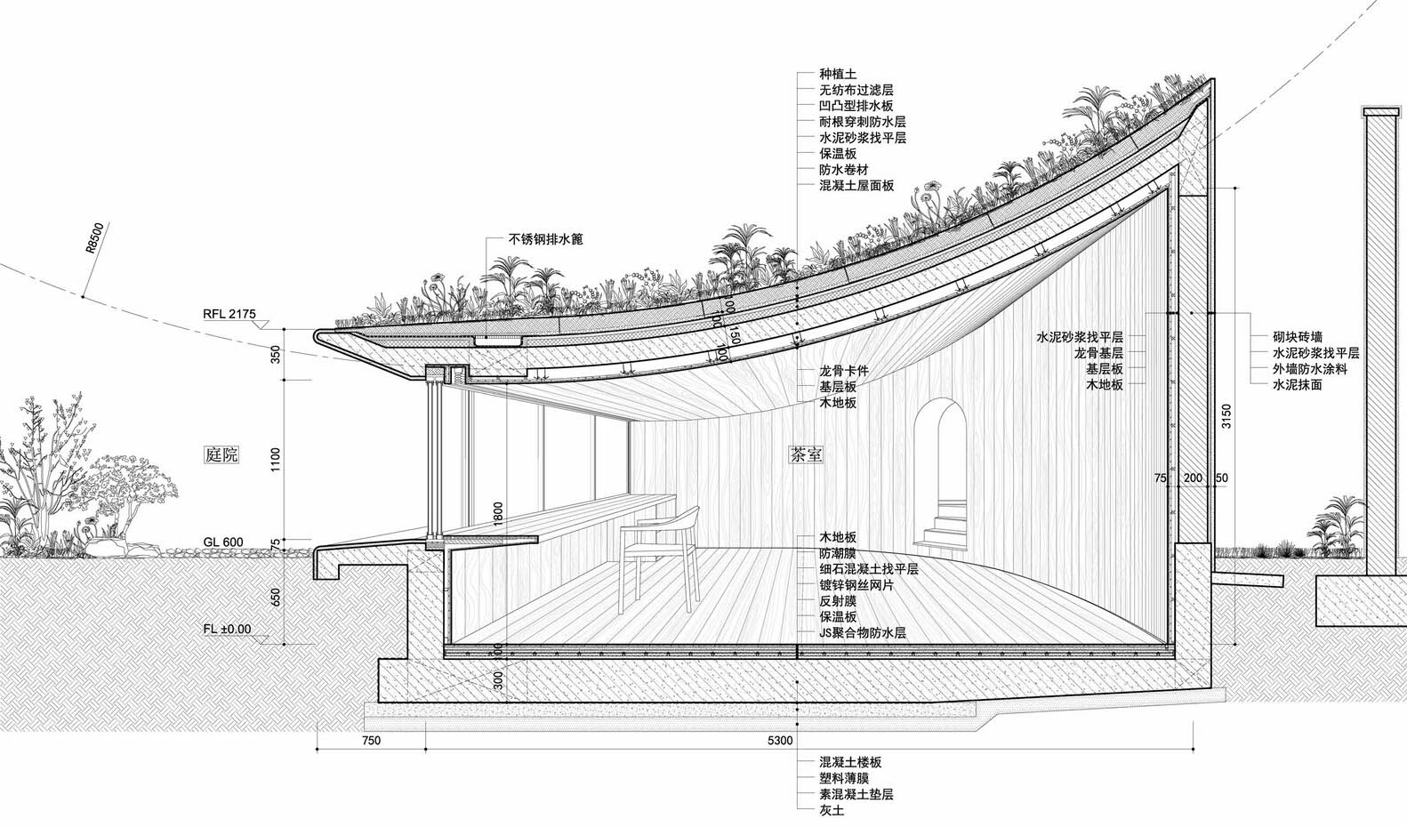 茶室设计,茶室设计案例,Studio Ku Kan Nai,林间茶室,上海茶室设计,上海,空间里建筑设计事务所,Underwood Teahouse