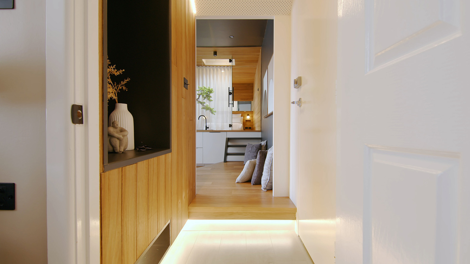 公寓设计,公寓设计案例,Dform Project,50㎡,澳大利亚·曼利,设计师的公寓,小公寓设计案例,公寓装修,日式小旅馆,度假公寓,原木色