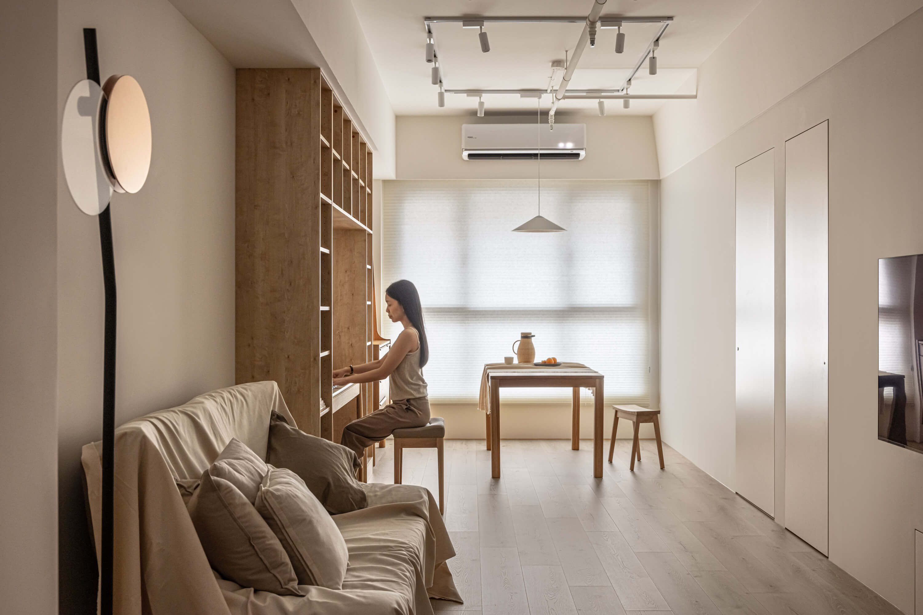 公寓设计,公寓设计案例,台北,55㎡,寓子设计,小公寓设计案例,公寓装修,原木风,日式,最小宅