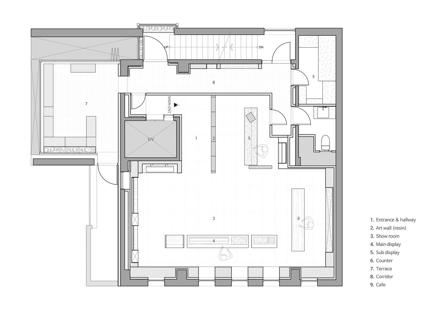 Studio Motif,零售店设计,香水店设计,化妆品店,品牌体验店,零售体验店,GRANDAND,韩国,首尔,香水店设计案例,105㎡