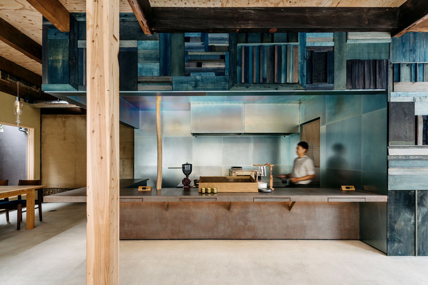 Kazuteru Matsumura Architects,日本京都,咖啡厅设计,咖啡店设计案例,国外咖啡厅设计,咖啡厅设计方案,105㎡,咖啡厅平面图,Wand Café