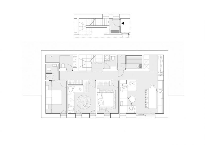 公寓设计,公寓设计案例,捷克,80㎡,Markéta Bromová,公寓装修,原木色,最小宅,绿色竹节瓷砖