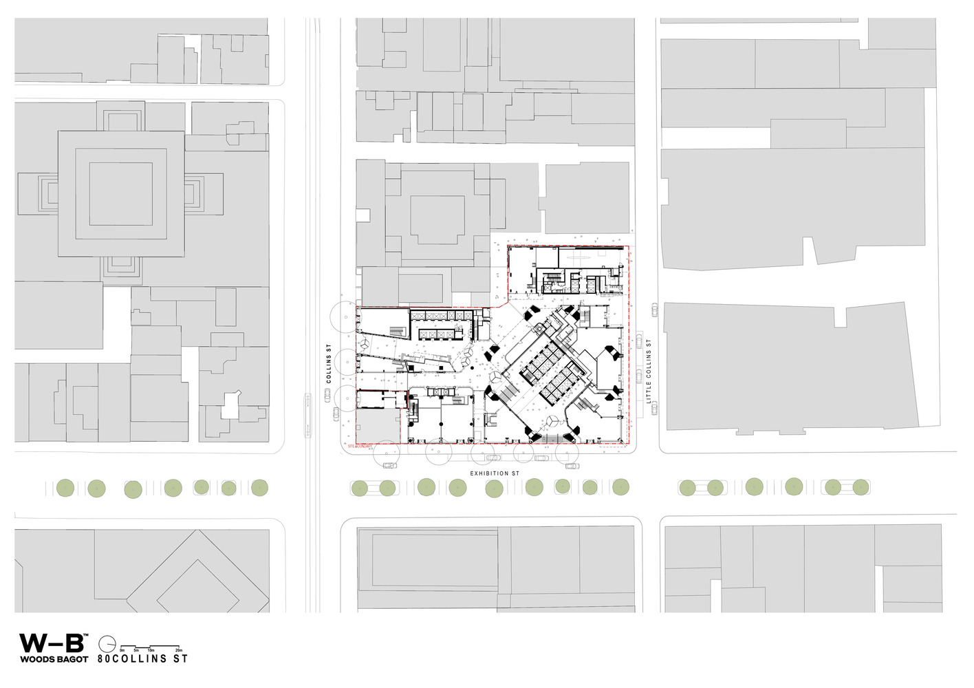 Woods Bagot,澳大利亚,墨尔本,柯林斯商业大厦,办公楼,伍兹贝格,建筑设计,高层建筑,80 Collins,酒店建筑