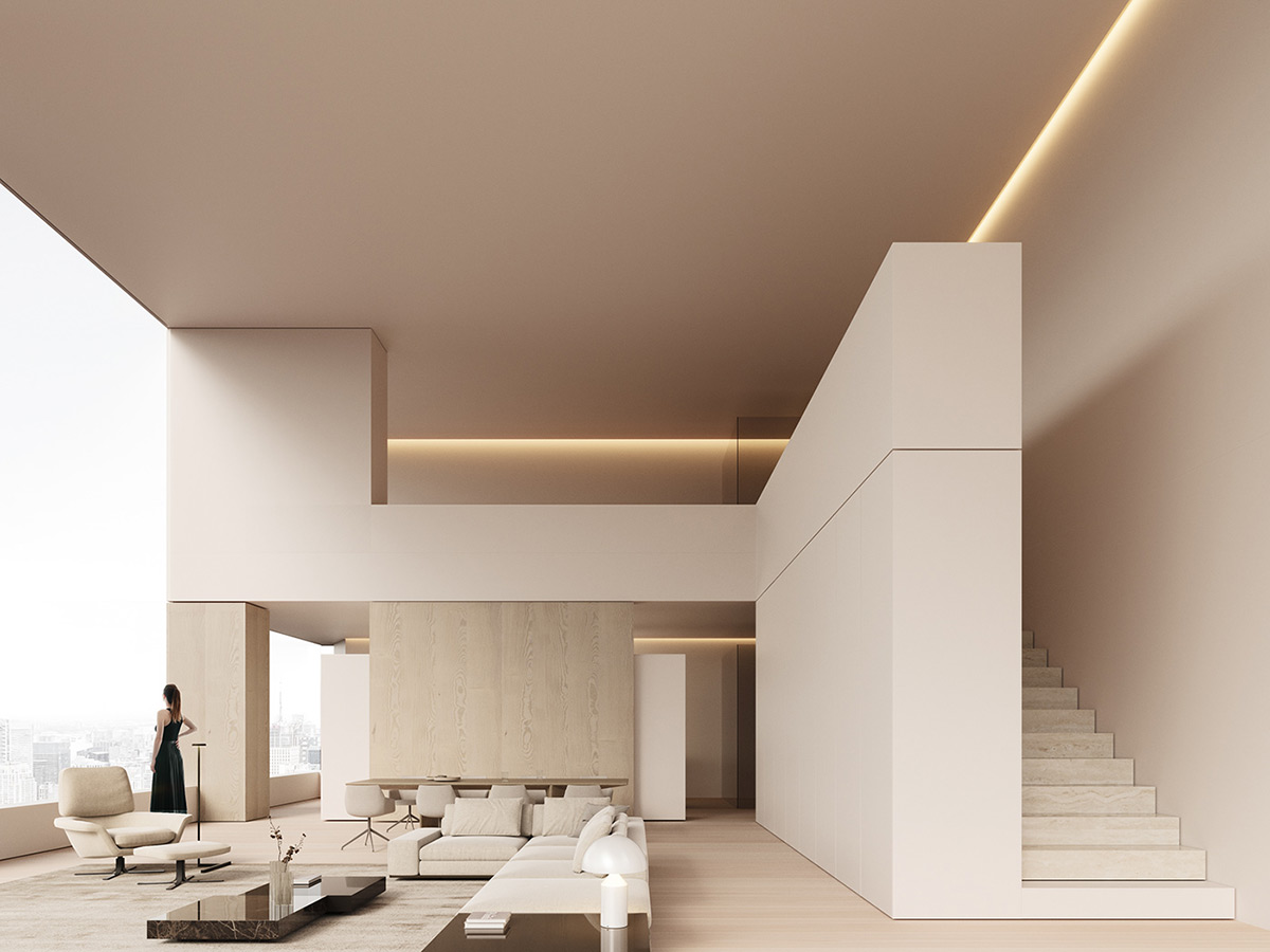 复式公寓,住宅设计案例,顶层公寓设计,极简风格,Fran Silvestre Arquitectos,极简主义