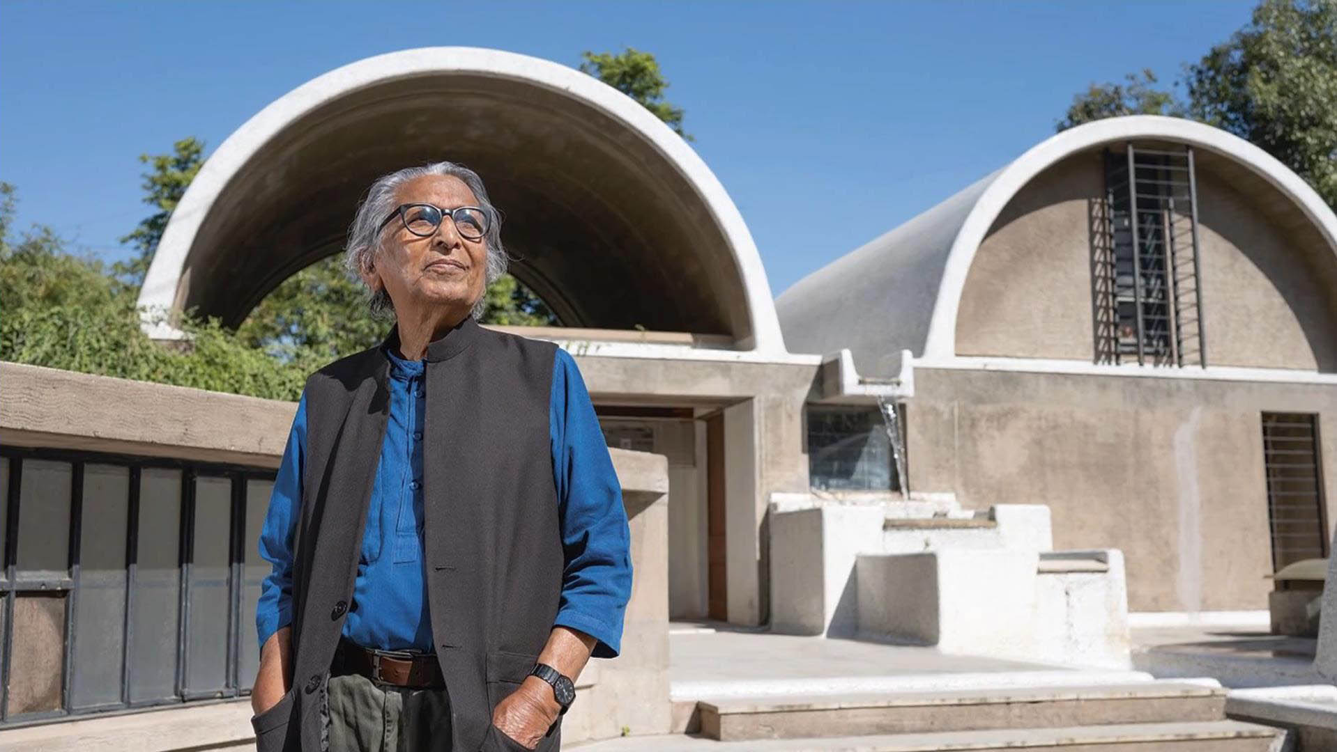 巴克里希纳·多西,建筑大师,多西,Balkrishna Doshi,建筑大师视频,普利兹克,印度