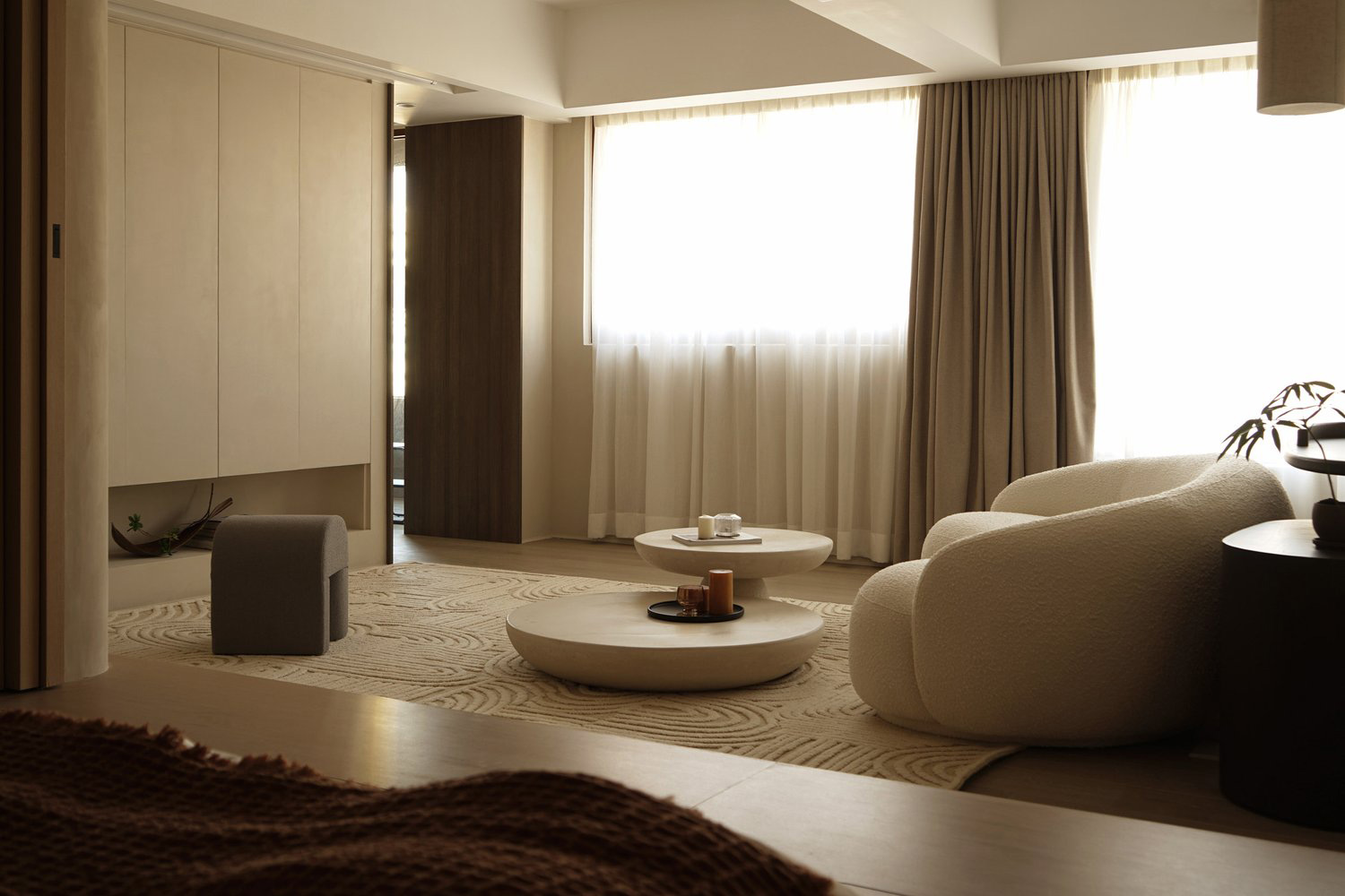JAAK,香港,公寓设计,家装设计,公寓设计案例,原木色,75㎡,侘寂风格,单身公寓,Wabi-sabi