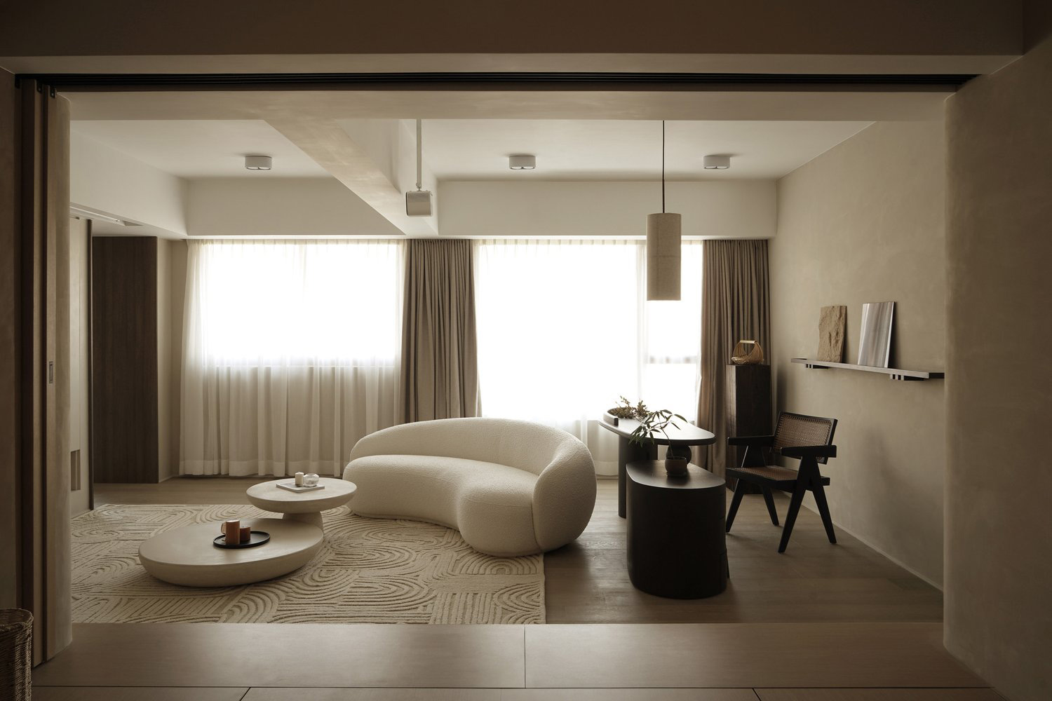 JAAK,香港,公寓设计,家装设计,公寓设计案例,原木色,75㎡,侘寂风格,单身公寓,Wabi-sabi