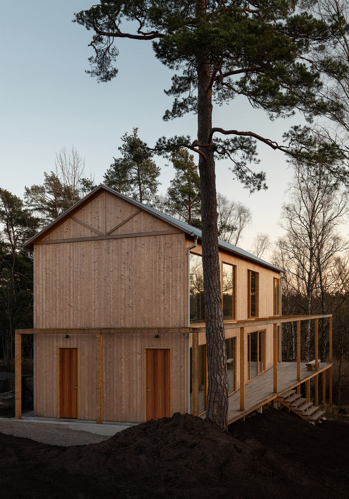 森林度假屋,Lowén Widman Arkitekter,住宅设计案例,瑞典,原木色,度假屋设计