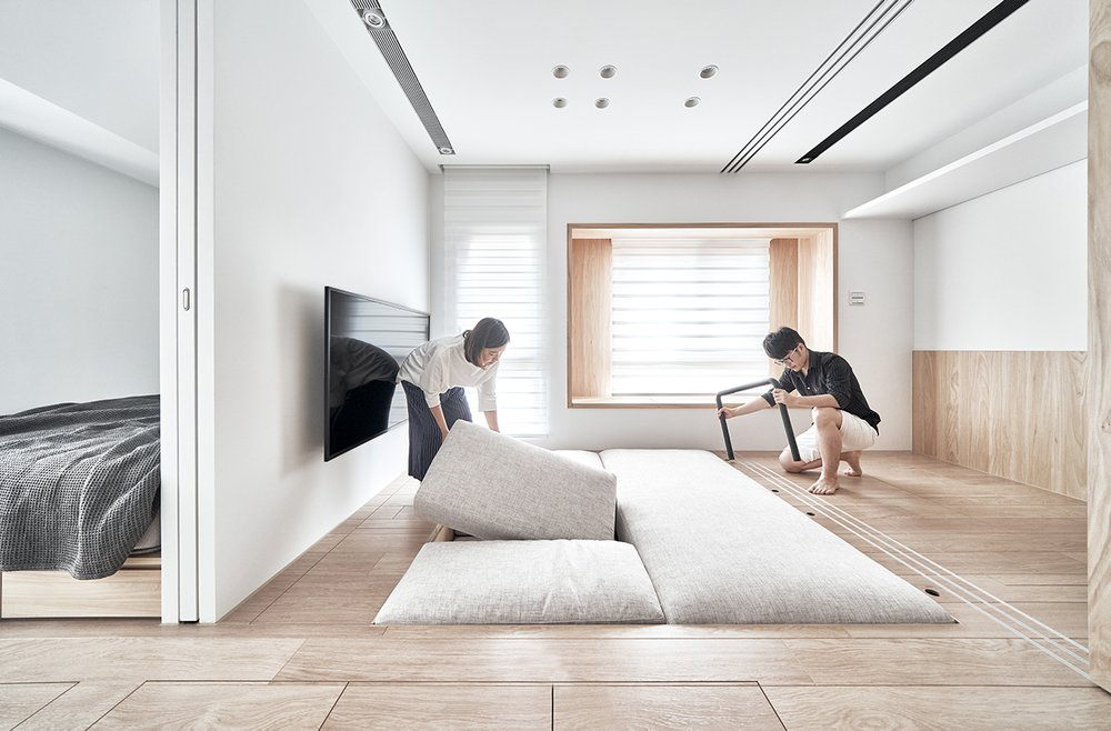 公寓设计,公寓设计案例,虫点子创意,30㎡,台北,小户型设计,公寓装修,米色,最小宅,精致小宅