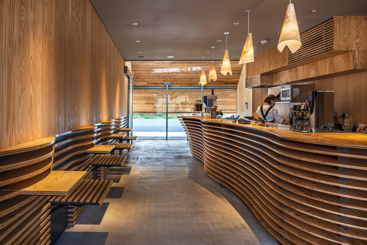 咖啡店设计,Kengo Kuma & Associates,咖啡店设计案例,隈研吾建筑事务所,日本咖啡厅设计,日本,199 m²